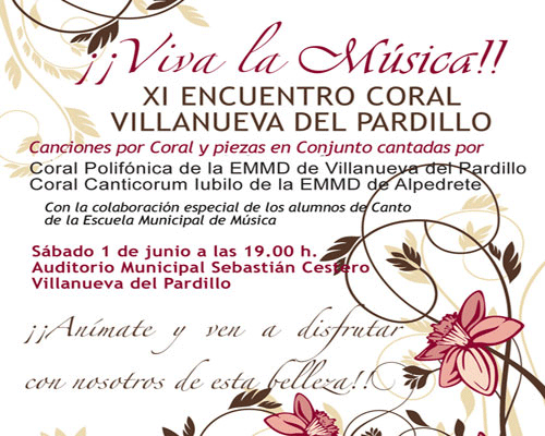 XI Encuentro de Corales de Villanueva del Pardillo, sábado 1 de junio