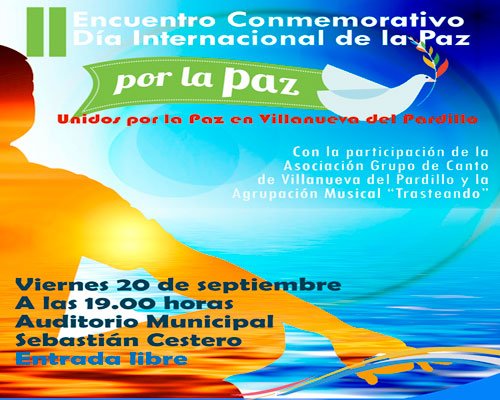 II Encuentro Conmemoración Día de la Paz, viernes 20 de septiembre