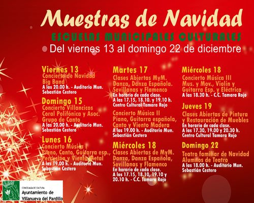 Muestras de Navidad de las Escuelas Municipales Culturales